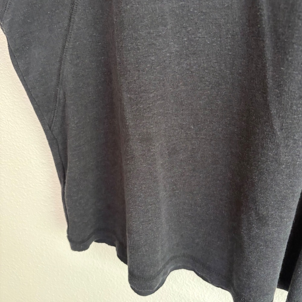 Treasure & Bond Womens Black Muscle Tee Cap Sleeve Crew Neck Relaxed Top Size M - Picture 4 of 7